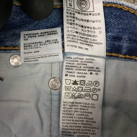 Levi's 505 Regular Fit Straight Leg Jeans Men's 40 x 32 Fits 41 x 31 Blue Cotton - Picture 6 of 12